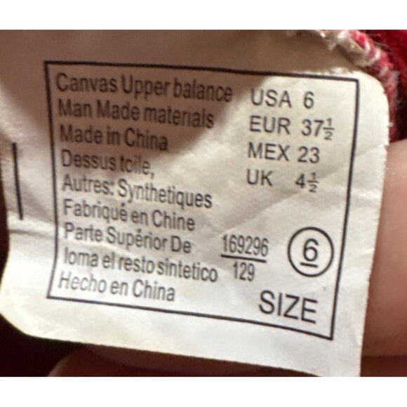 Airwalk Red Canvas Low Top Sneakers Womens Size 6 USA Casual Comfortable Shoes - Picture 14 of 14